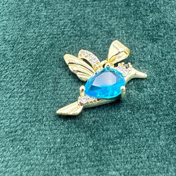 HummingBird Pendant blue gemstone - Picture 5 of 8